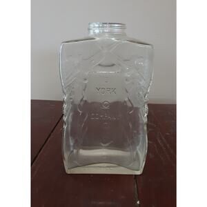 Antique York and Co Clear Glass Decanter
